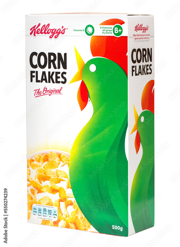 Kellogg's Corn Flakes Original breakfast cereal. Stock Photo Adobe Stock