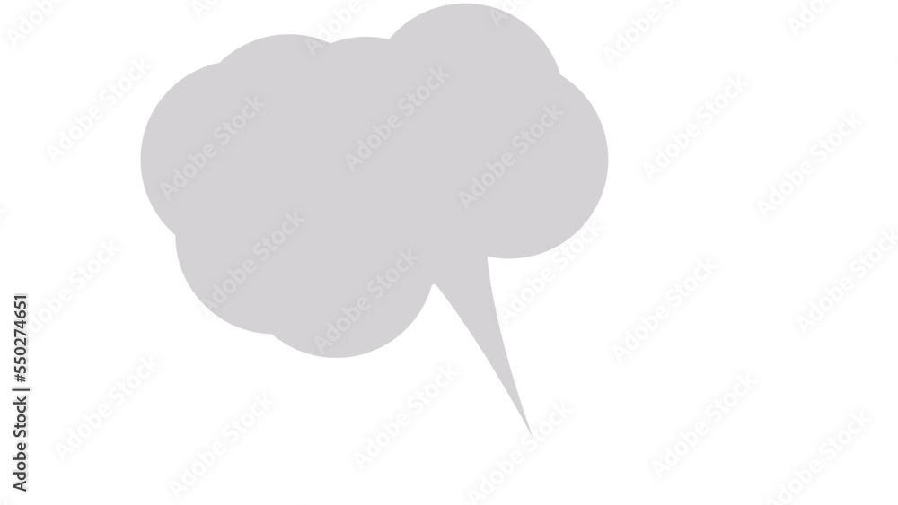 A transparent blank speech bubble design element. A transparent blank speech bubble design element.