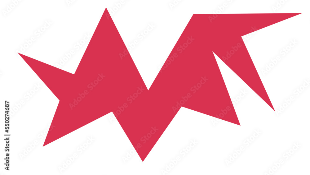 An abstract transparent red burst shape design element. An abstract transparent red burst shape design element.