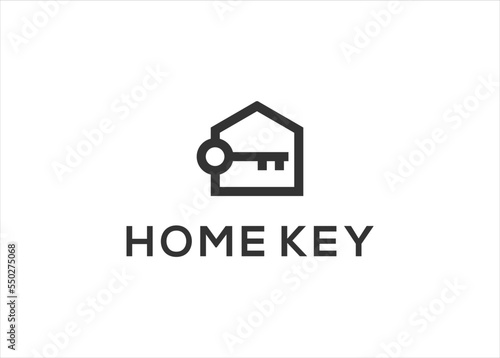 creative home key logo design template © wikkie