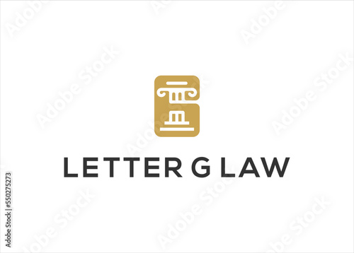  Letter G Pillar Law Firm Logo Design Template
