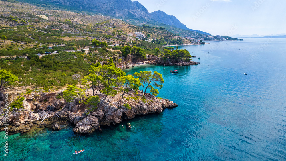 Fototapeta premium Croatia beach Rocky Beaches Landscape