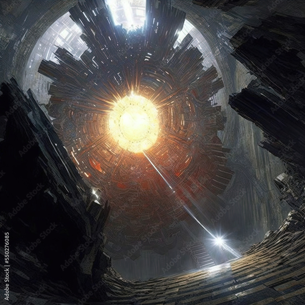 A massive alien space station under construction. Dyson sphere. Immense energy. 