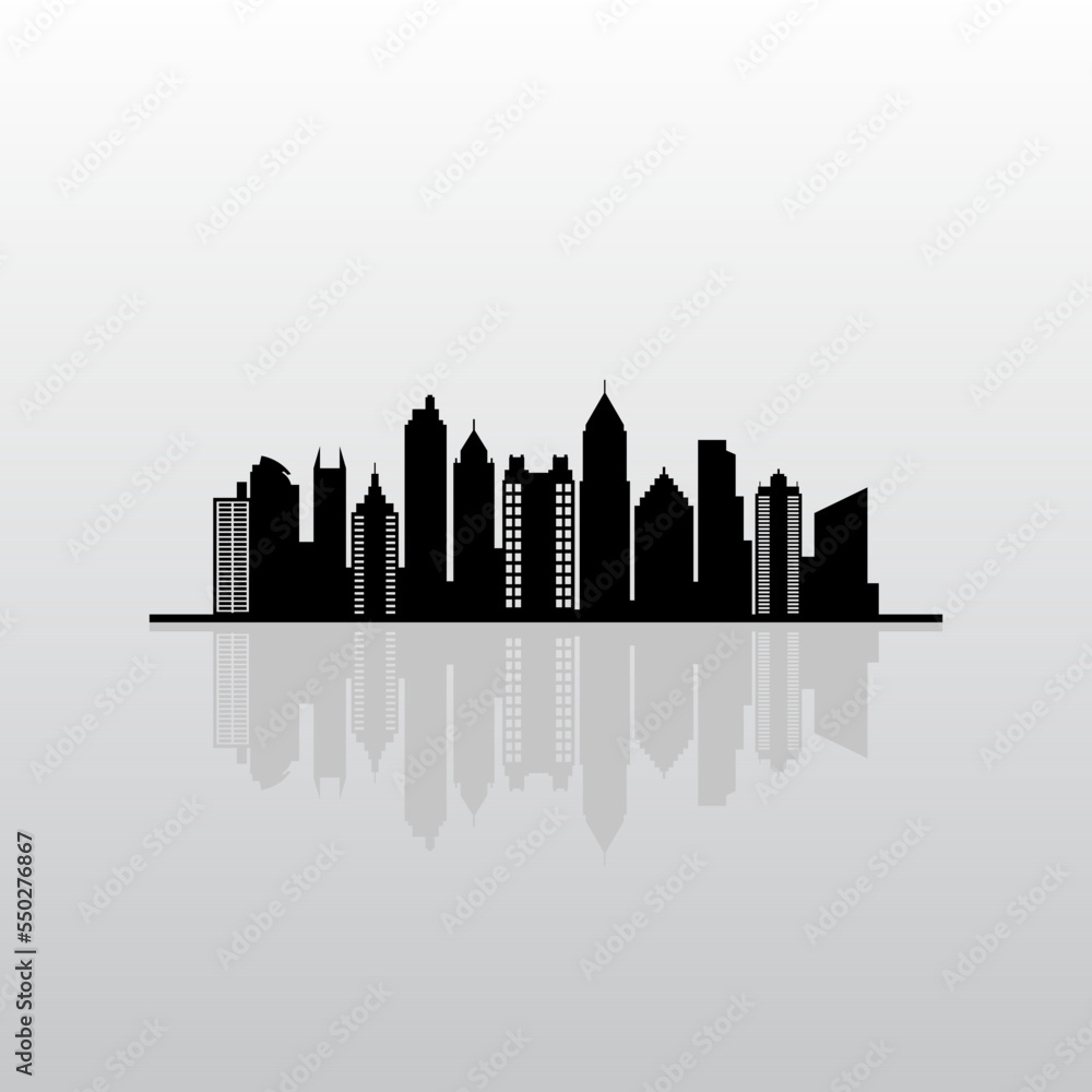 Atlanta Skyline Vector Silhouette EPS10