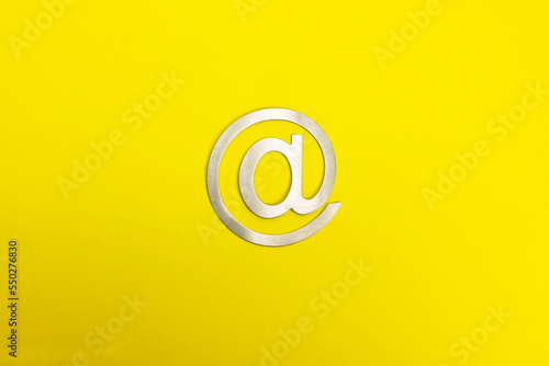 Big jumbo paper clip as @ symbol , gift lifestyle concept
