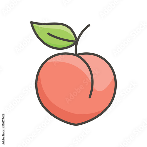 peach icon vector design template in white background