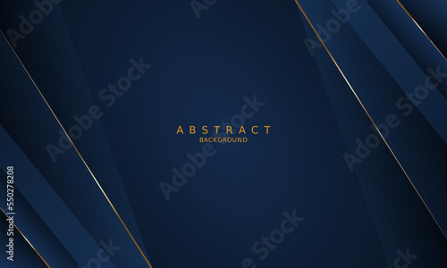 Wallpaper Mural dark blue luxury premium background and gold line. Torontodigital.ca