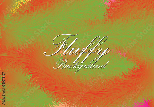 Abstract colorful vector fluffy background. Soft airy feather texture. Modern design. Empty space for text.