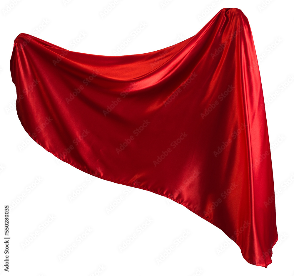 Red cloth flutters