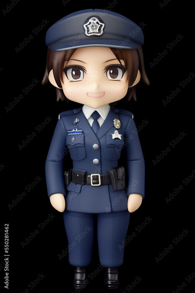 A police officer in winter cloths A police officer in winter cloths