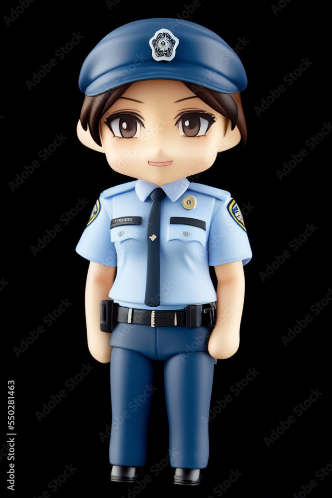 A police officer in summer cloths, Generative AI A police officer in summer cloths, Generative AI