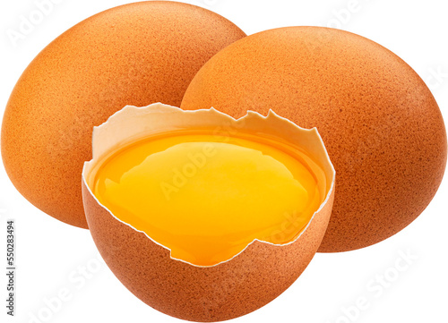 Brown egg isolated