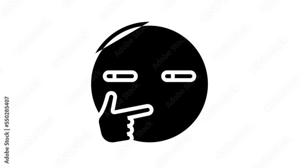 confused emoji line icon animation confused emoji line icon animation