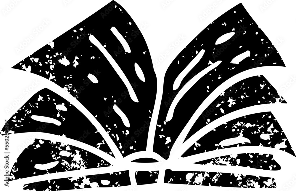 black and white cartoon open book Stock Vector | Adobe Stock
