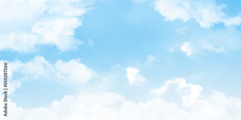 Blue sky and cloud background. Light blue sky and white clouds. On a clear sky, floating clouds. Blue sky and cloud background. Light blue sky and white clouds. On a clear sky, floating clouds.