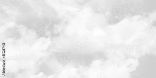Cloudscape scenery, overcast weather above dark blue sky. Storm clouds floating in a rainy dull day with natural light. White and grey scenic environment background. Nature view.