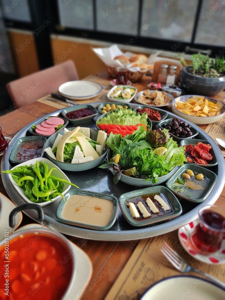 Delicious, natural, traditional breakfast on the table. Village breakfast.
Delicious, natural, traditional breakfast on the table. Village breakfast.