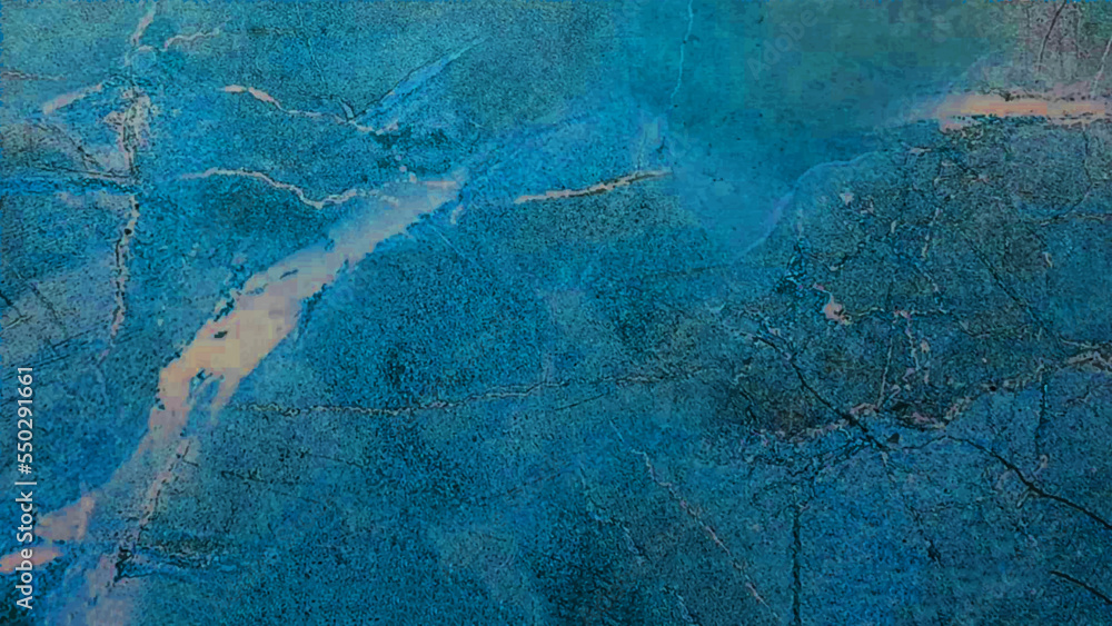 Naklejka premium Dark blue marble or cracked concrete background (as an abstract mystical background or marble or concrete texture)