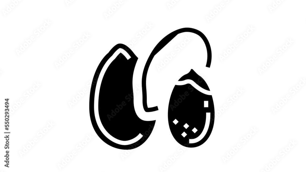 pumpkin seed glyph icon animation pumpkin seed glyph icon animation
