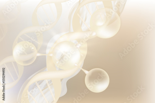 Hyaluronic acid hair and skin solutions ad, white collagen serum drop with cosmetic advertising background ready to use, illustration vector.	