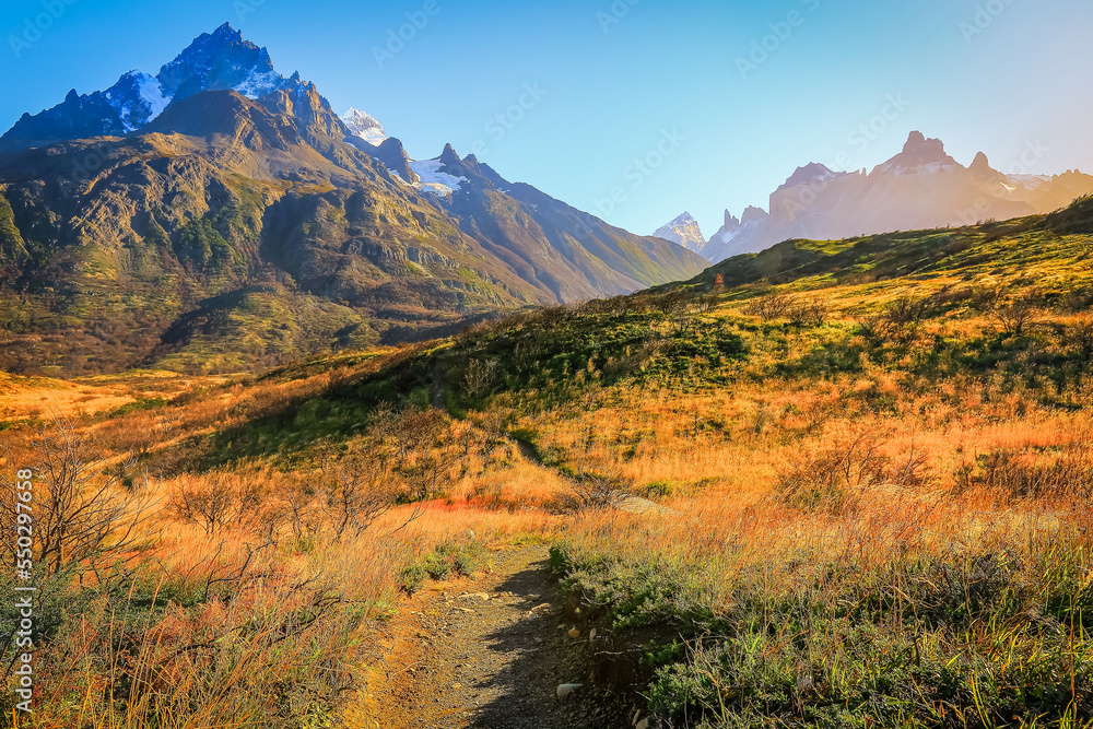 Horns of Paine and dramatic landscape, Torres Del Paine, Patagonia, Chile