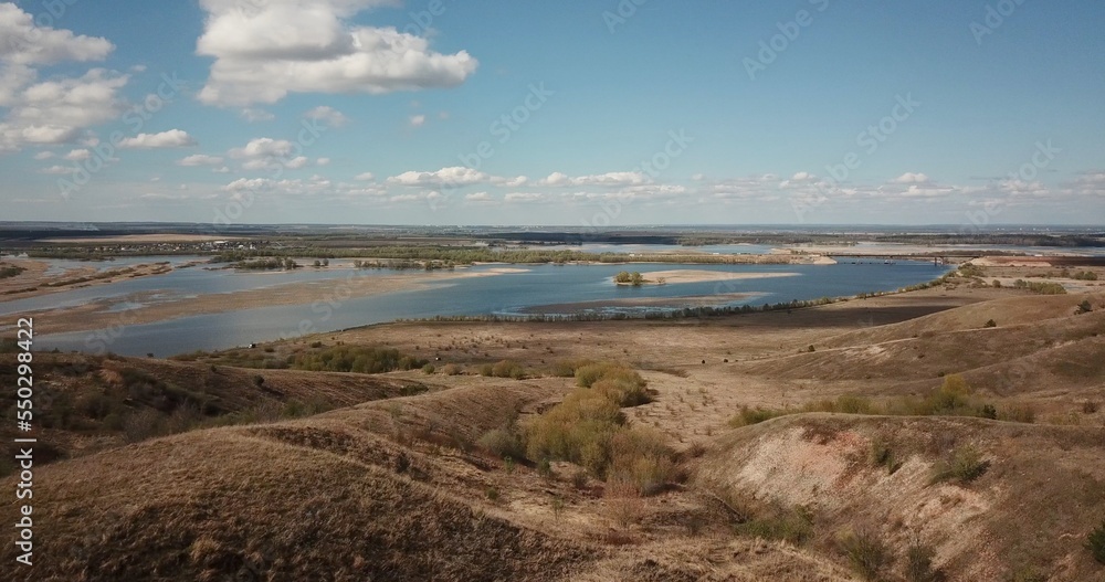 Spring hills and river mouth