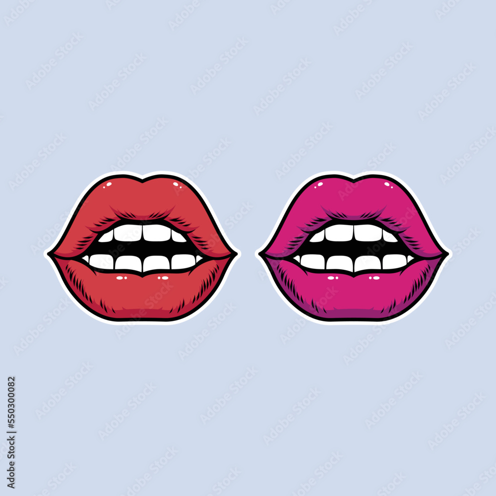 Open mouth Vector Illustration On Separate Background Open mouth Vector Illustration On Separate Background