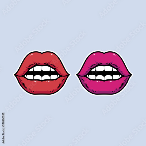 Open mouth Vector Illustration On Separate Background