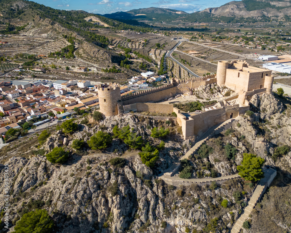 The castel of Castalla built in XI century in Alicante, Spain