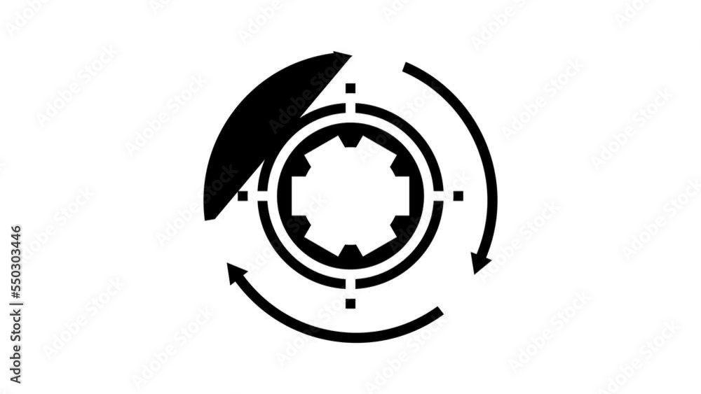 system working process glyph icon animation system working process glyph icon animation