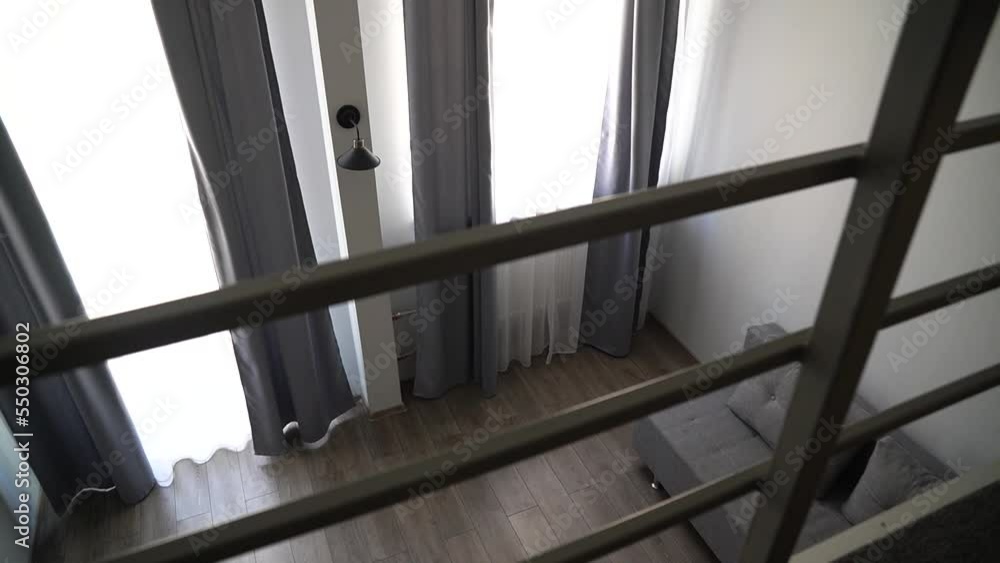 interior of a modern apartment view from top to bottom from the second floor interior of a modern apartment view from top to bottom from the second floor