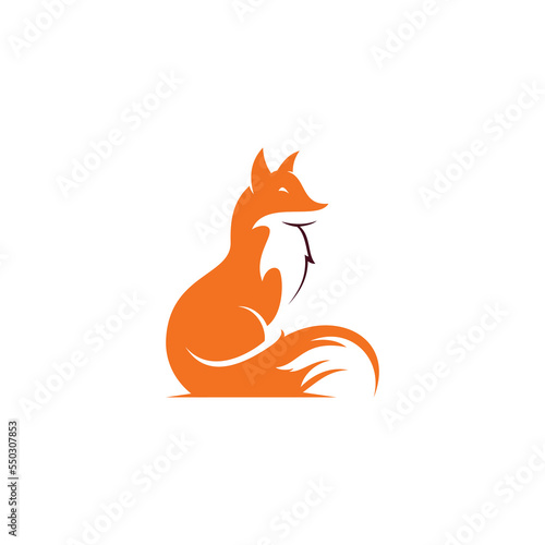 unique fox logo vector