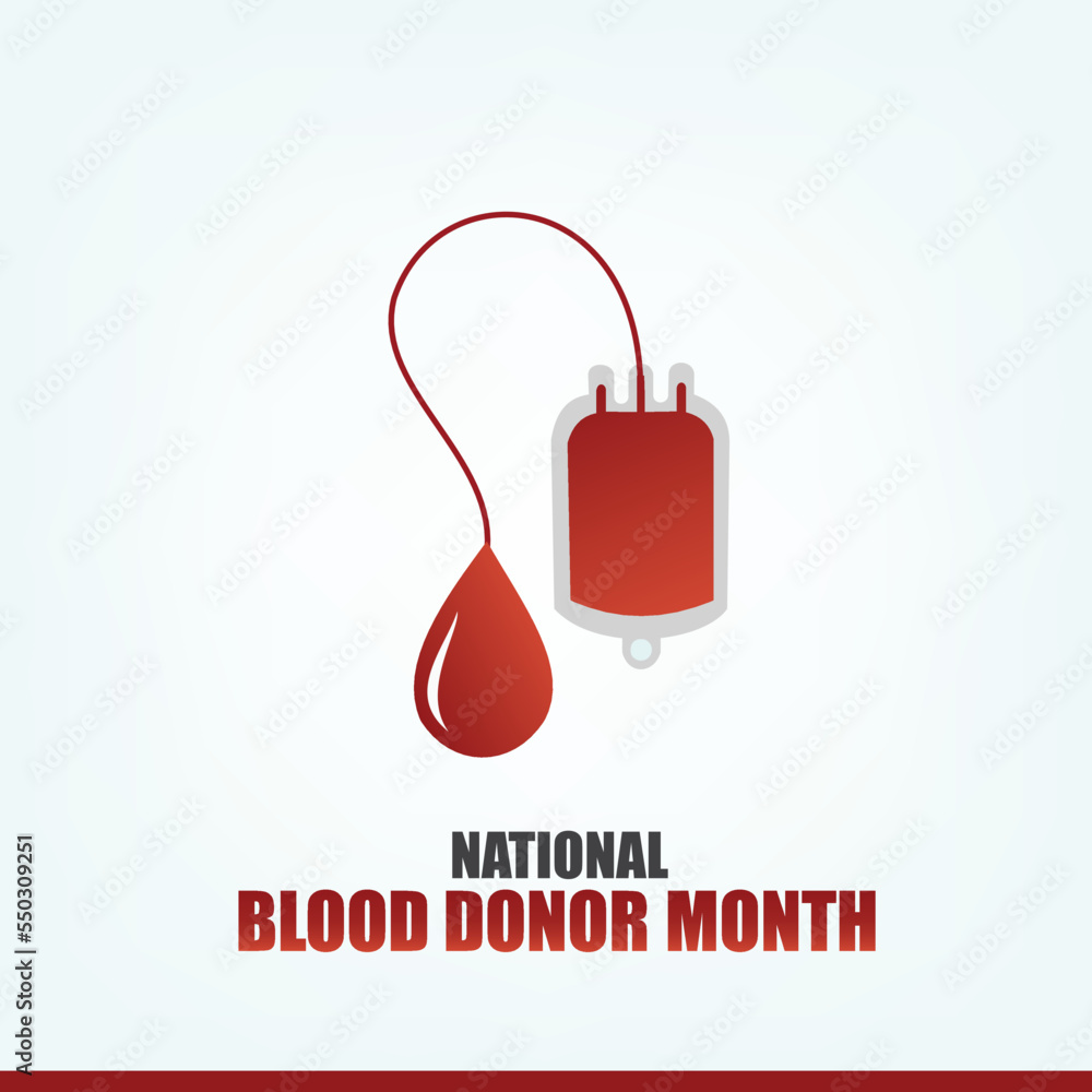 Vector Illustration of National Blood Donor Month. Simple and Elegant Design Vector Illustration of National Blood Donor Month. Simple and Elegant Design