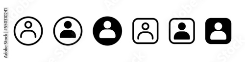User profile icon collection. Member profile vector icon. User member isolated signs. Stock vector