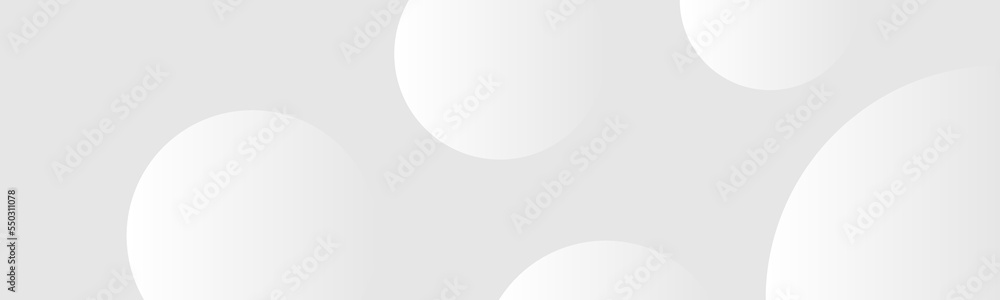 3d gray round effect perspective white curve smooth silver polygonal wide background horizontal banner template