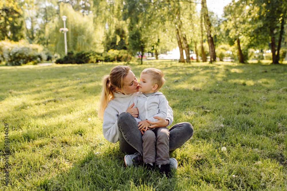mother and son have activities together on holidays mother and son have activities together on holidays