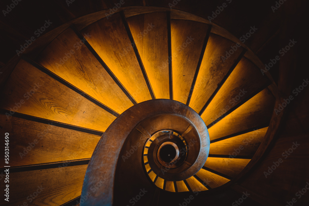 spiral staircase  - obrazy, fototapety, plakaty 