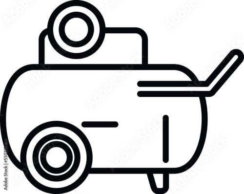 Compressor icon outline vector. Air machine. Pump tank