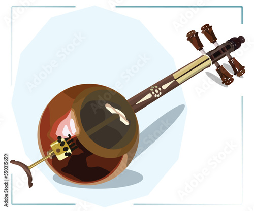 Kemancha stringed bowed musical instrument