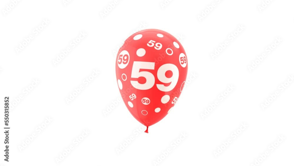 Balloon Animation with number 59. Loop Animation. With Green Screen and Alpha Matte Channel. Balloon Animation with number 59. Loop Animation. With Green Screen and Alpha Matte Channel.