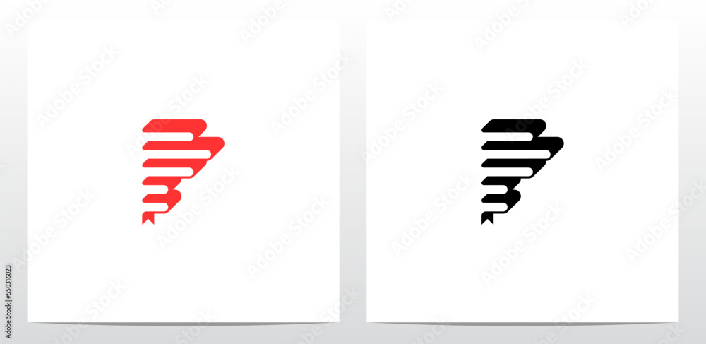 Stack Of Books Letter Logo Design P Stack Of Books Letter Logo Design P
