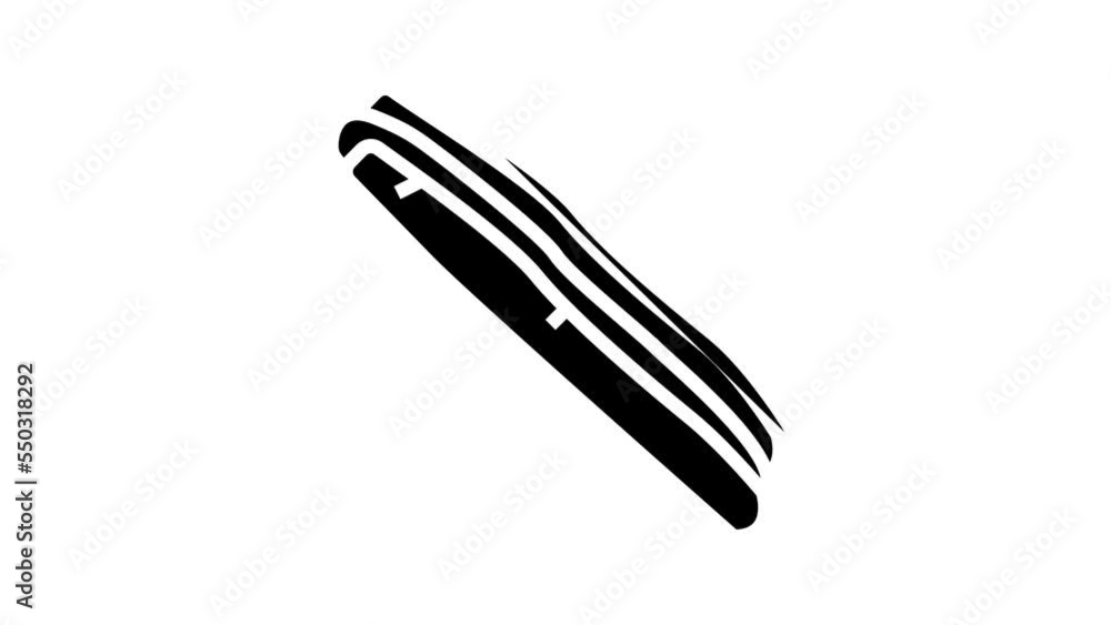atlantic jackknife clam line icon animation atlantic jackknife clam line icon animation