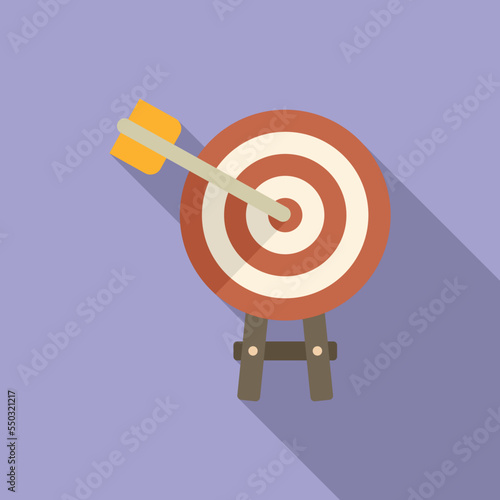 Interaction target icon flat vector. Digital service. Corporate team