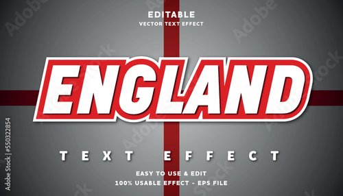 england editable text effect with modern and simple style, usable for logo or campaign title