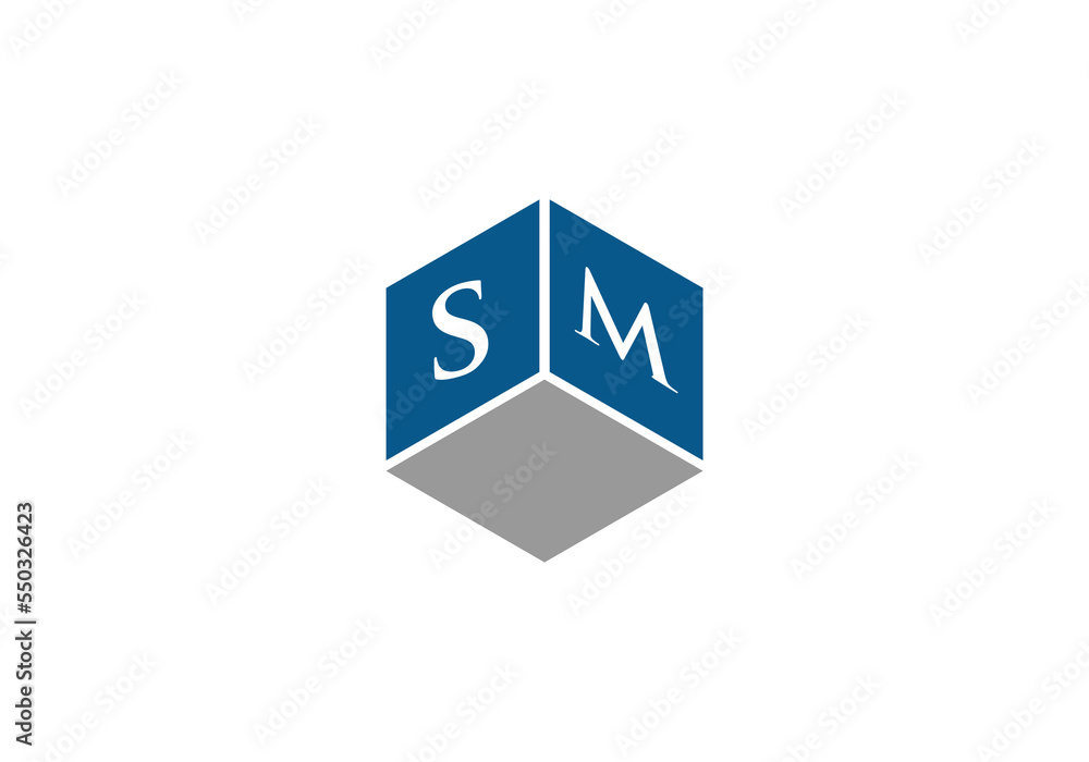 logo letter initial SM initial company icon business logo background illustration logo letter initial SM initial company icon business logo background illustration