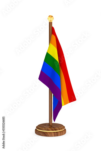 LGBT flag on white backgrou...