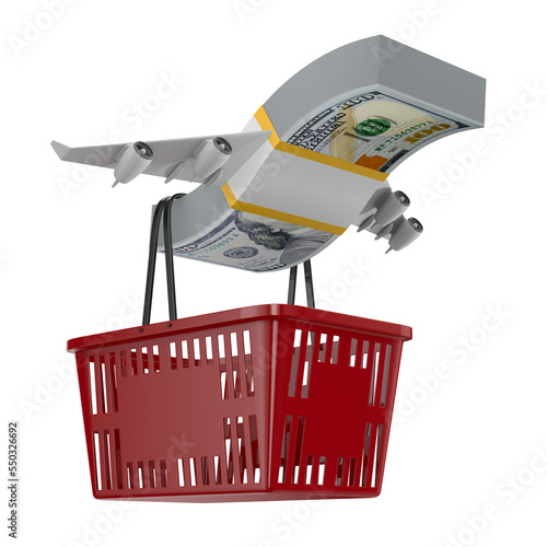 money with shopping basket ...