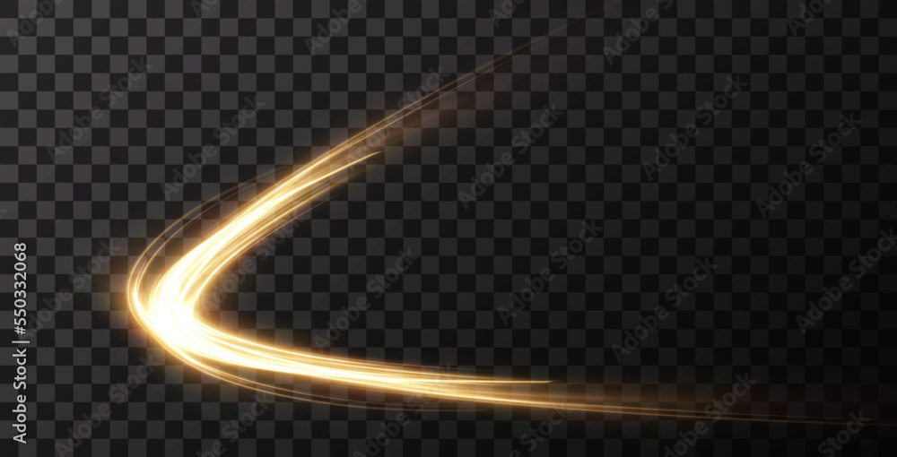 Light golden Twirl. Curve light effect of golden line. Luminous golden circle. Element for your design, advertising, postcards, invitations, screensavers, websites, games. Light golden Twirl. Curve light effect of golden line. Luminous golden circle. Element for your design, advertising, postcards, invitations, screensavers, websites, games.