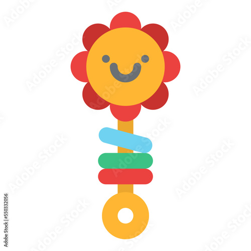 baby rattle toy kid childhood icon