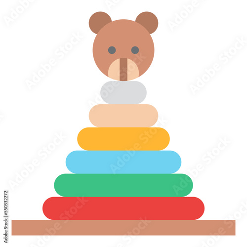 ring stacker toy bear childhood icon